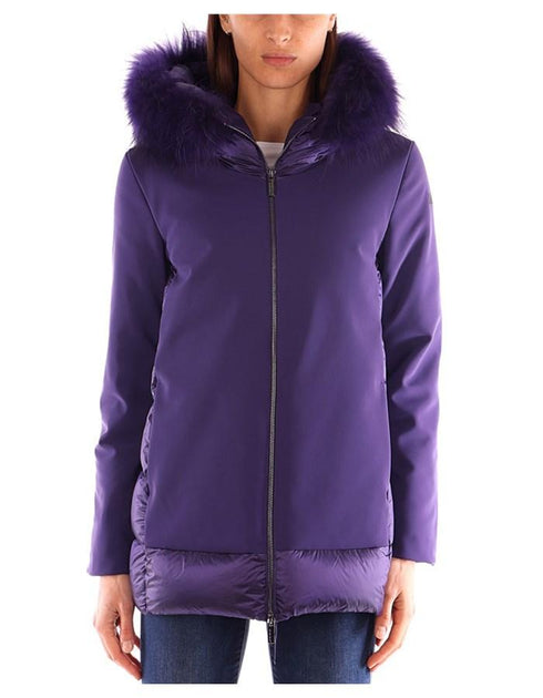 Parka medio Donna Winter Hybrid Zar Lady FUR Viola RRD- Francavilla Moda